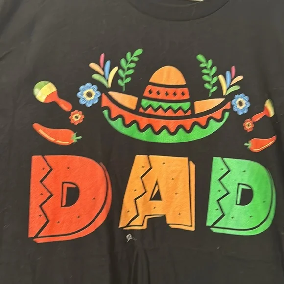 New Men’s Dad  Mexican Print tshirt - Picture 3 of 6